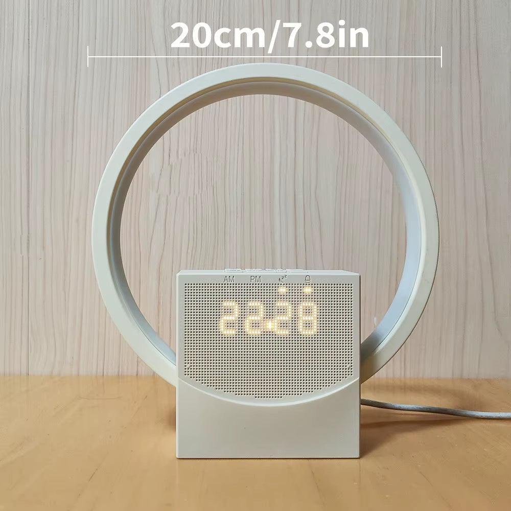 Sunrise Simulation Alarm Clock with Bluetooth Speaker White Noise Machine LED Desk Night Light Home Office Decor for Bedroom