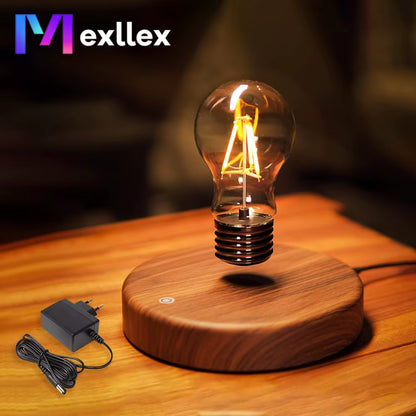 Wireless Levitating Magnetic Floating LED Desk Table Night Light, 360 Degree Automatic Rotate Bulb Lamp for Gifts, Room, Office