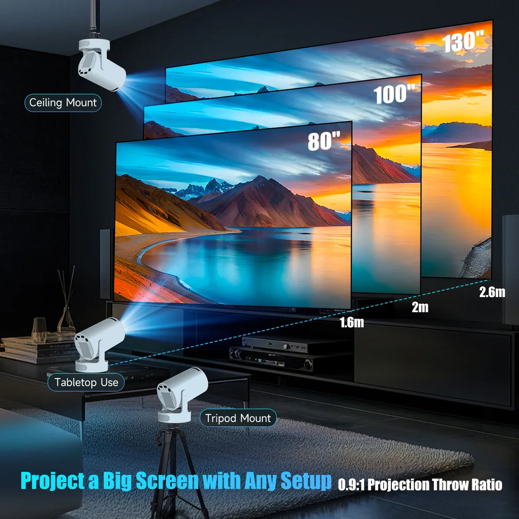 Ocular Magcubic Mini Projector: 4K Support & Smart Android TV