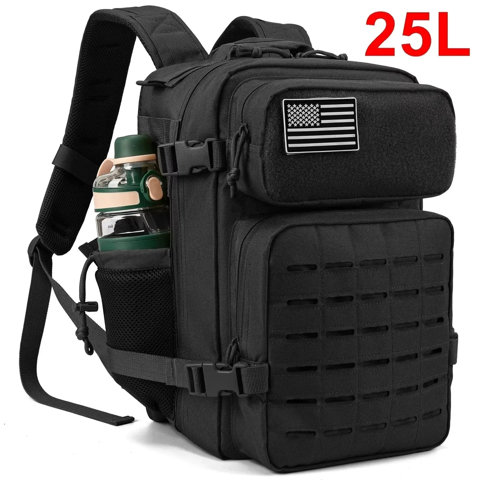25-45L Tactical Pro Backpack: Rugged Outdoor & Gym Rucksack