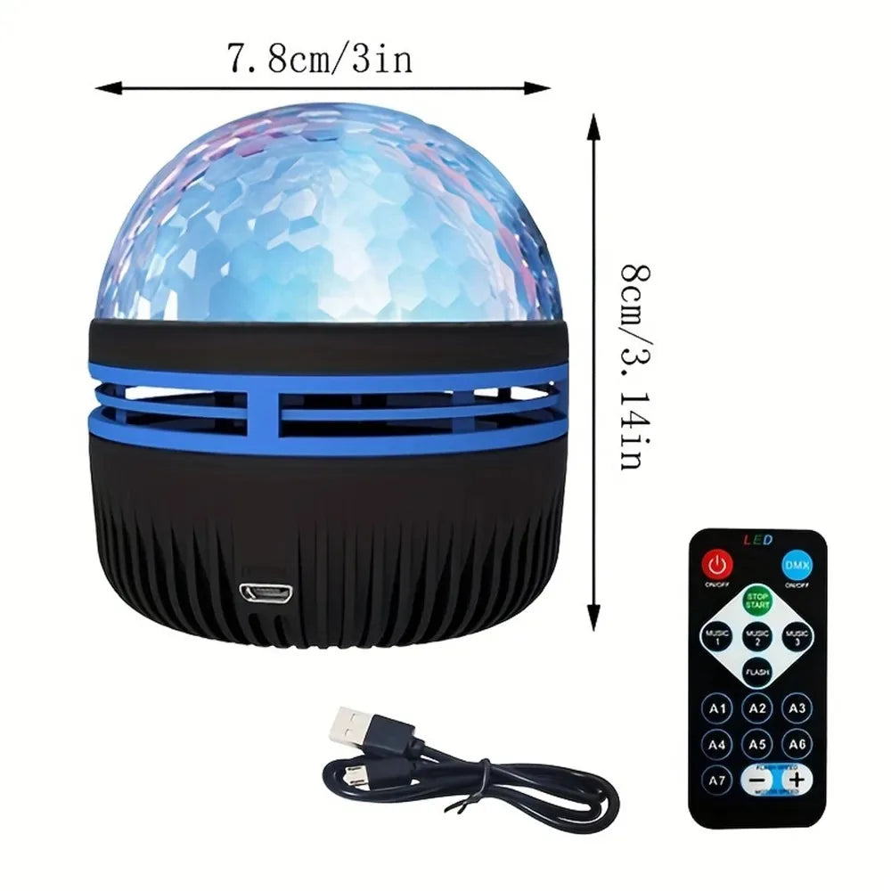 Smart Remote RGB Galaxy Projector: Auto-Rotating LED Aurora Lamp