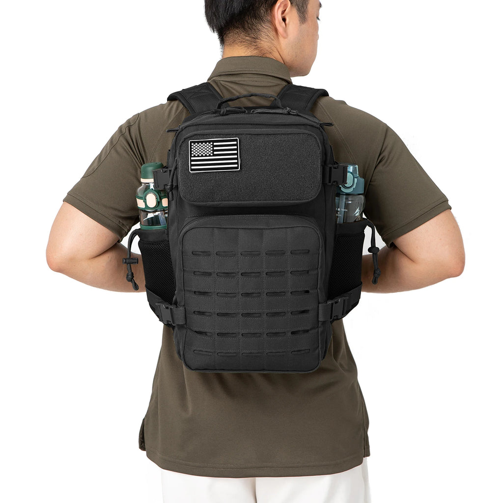25-45L Tactical Pro Backpack: Rugged Outdoor & Gym Rucksack