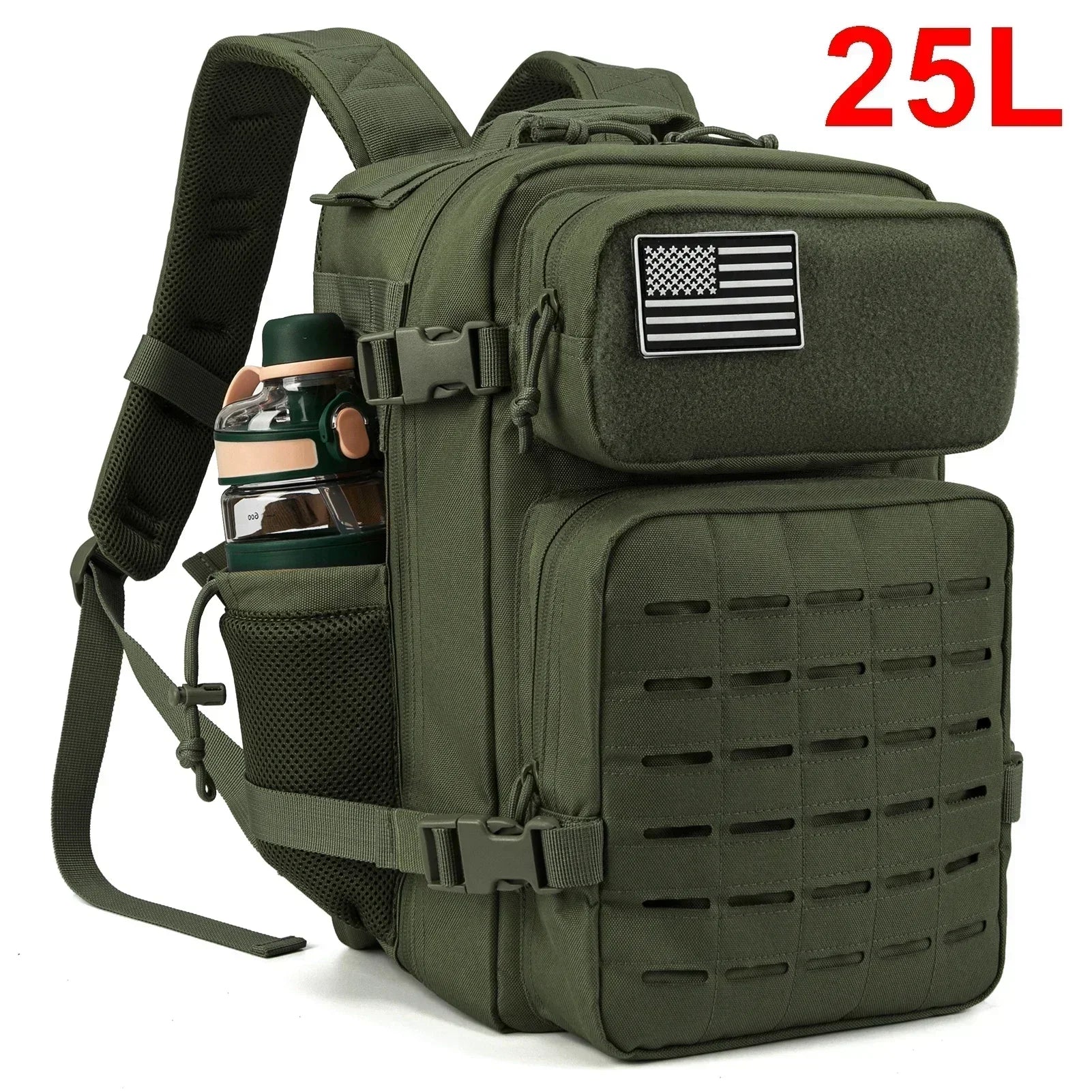25-45L Tactical Pro Backpack: Rugged Outdoor & Gym Rucksack