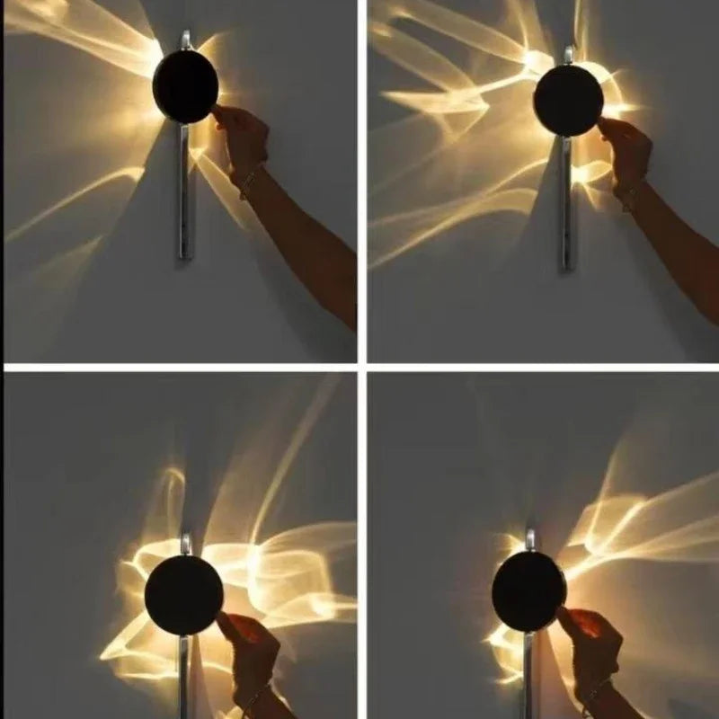 FlowLuxe™ Ripple Wall Light: Modern Artistic RGB Ambient Lamp