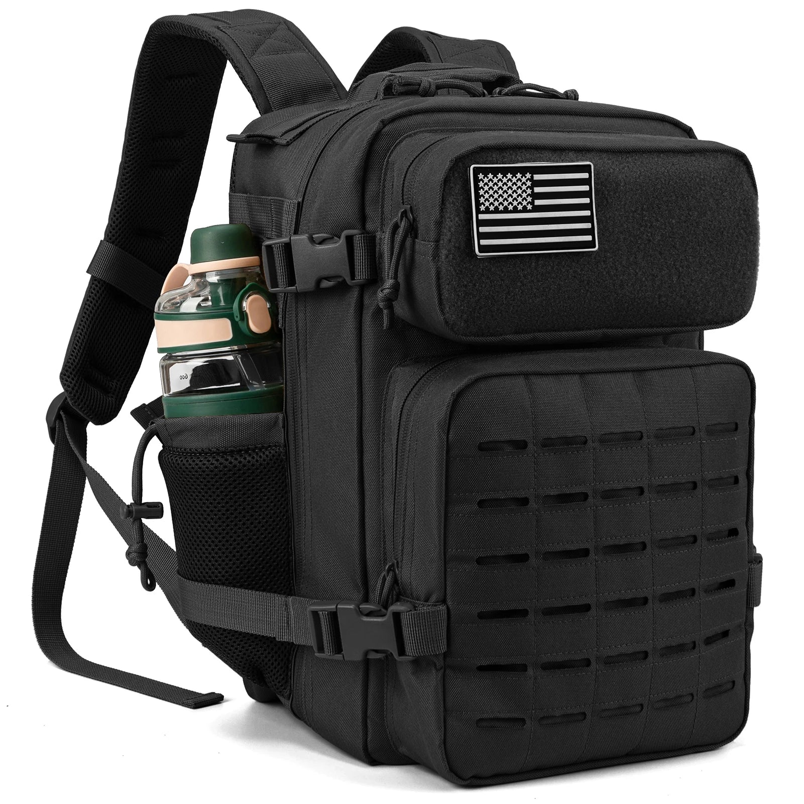 25-45L Tactical Pro Backpack: Rugged Outdoor & Gym Rucksack