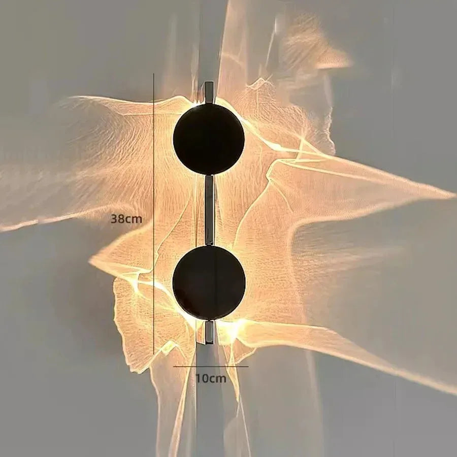 FlowLuxe™ Ripple Wall Light: Modern Artistic RGB Ambient Lamp