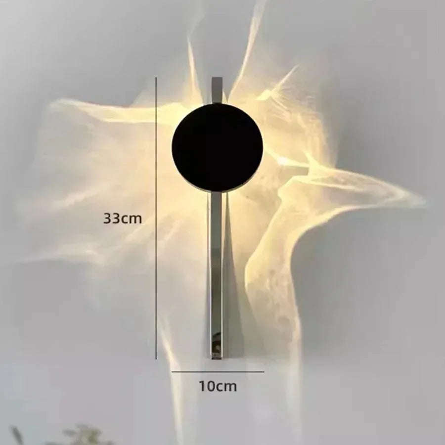 FlowLuxe™ Ripple Wall Light: Modern Artistic RGB Ambient Lamp