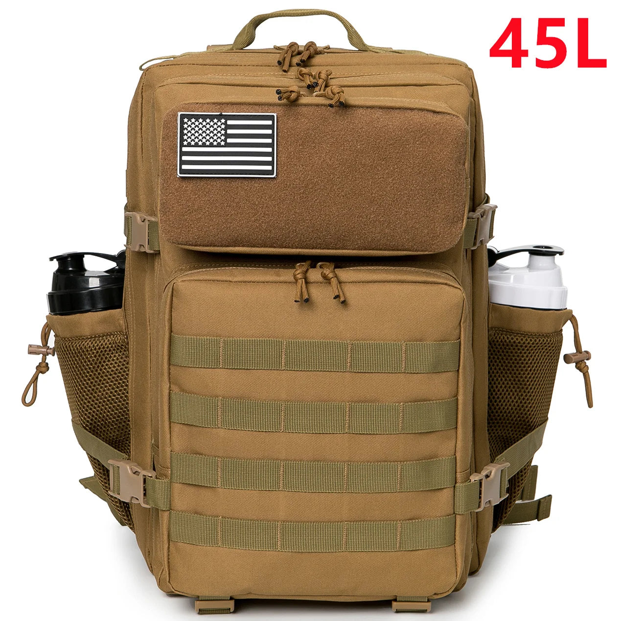 25-45L Tactical Pro Backpack: Rugged Outdoor & Gym Rucksack