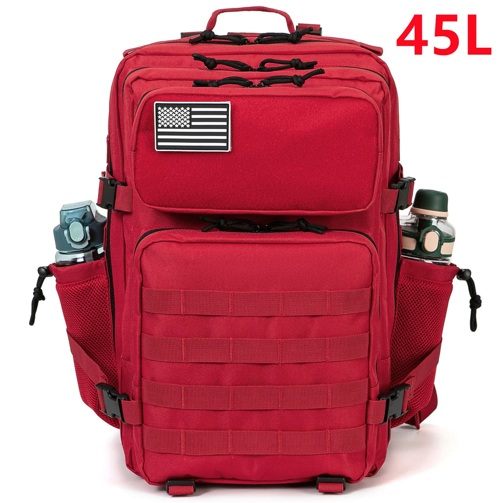 25-45L Tactical Pro Backpack: Rugged Outdoor & Gym Rucksack
