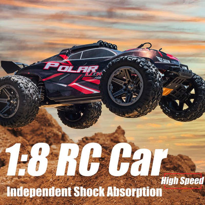 1:8 1:18 High Speed Remote Control Car ,4WD RC Driving Toy Cars for Boy, 40/45 Km/H Off-Road RC Truck, Monster Truck Includes 2 Rechargeable Batteries, 11 12 13 Year Old Girls Boys Gifts RC Cars Adults