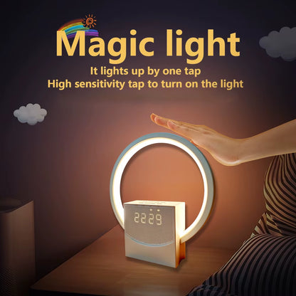 Sunrise Simulation Alarm Clock with Bluetooth Speaker White Noise Machine LED Desk Night Light Home Office Decor for Bedroom